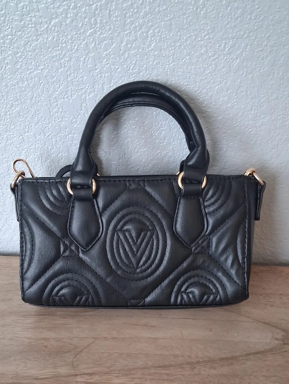 Quilted Black Top-Handle Womens Satchel
